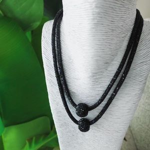 Black crystal necklace